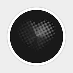 Angle Gradient on Halftone Heart (Black) NOIR Magnet